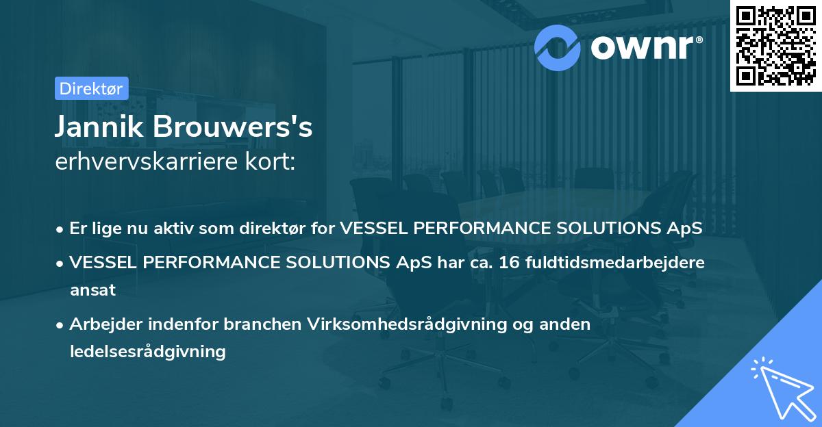 Jannik Brouwers's erhvervskarriere kort