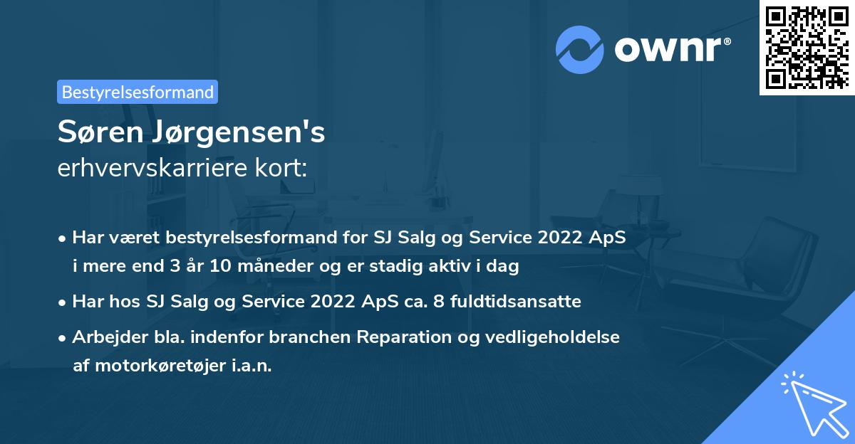 Søren Jørgensen's erhvervskarriere kort