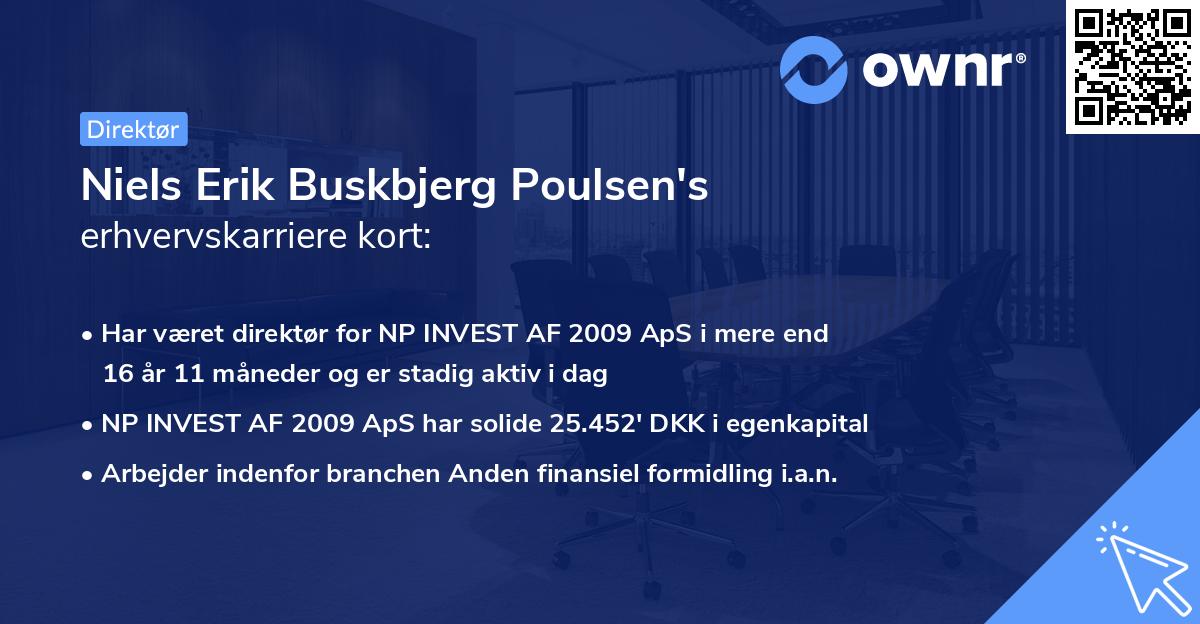 Niels Erik Buskbjerg Poulsen's erhvervskarriere kort
