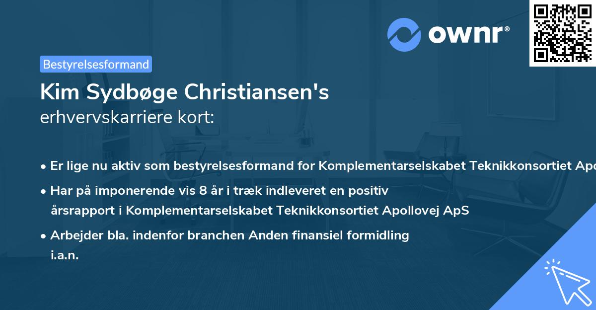 Kim Sydbøge Christiansen's erhvervskarriere kort