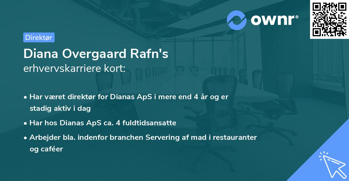 Diana Overgaard Rafn's erhvervskarriere kort