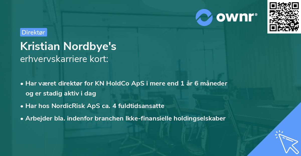 Kristian Nordbye's erhvervskarriere kort