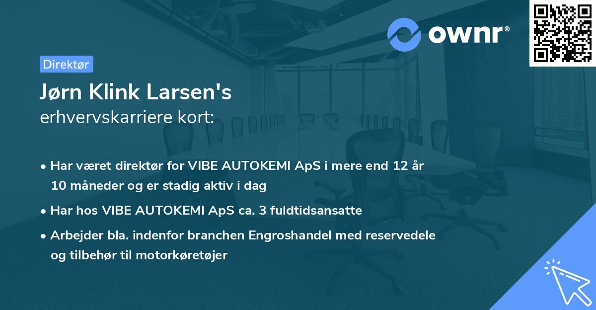 Jørn Klink Larsen's erhvervskarriere kort