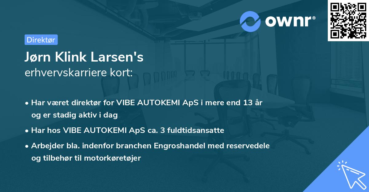 Jørn Klink Larsen's erhvervskarriere kort