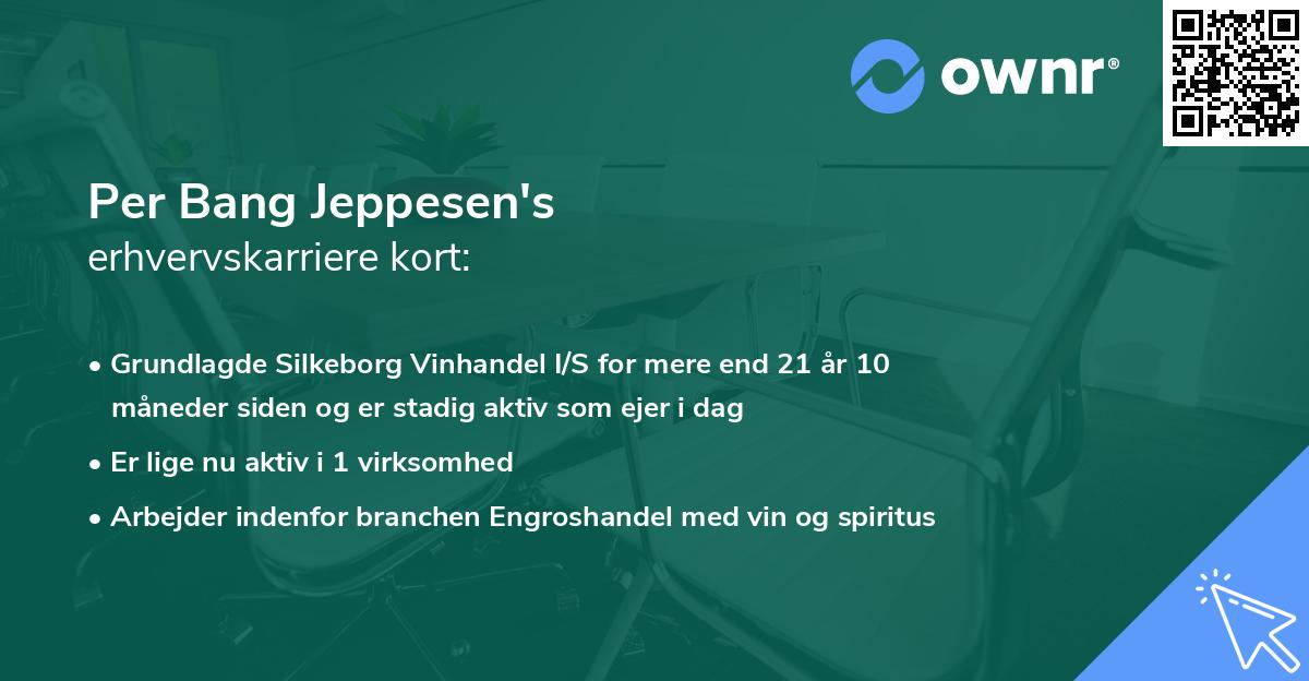 Per Bang Jeppesen's erhvervskarriere kort