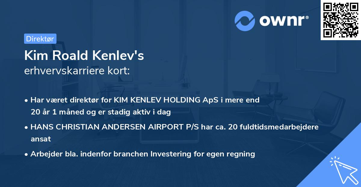Kim Roald Kenlev's erhvervskarriere kort