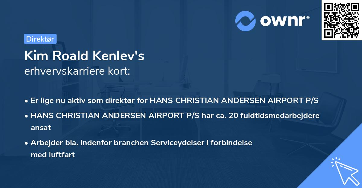 Kim Roald Kenlev's erhvervskarriere kort