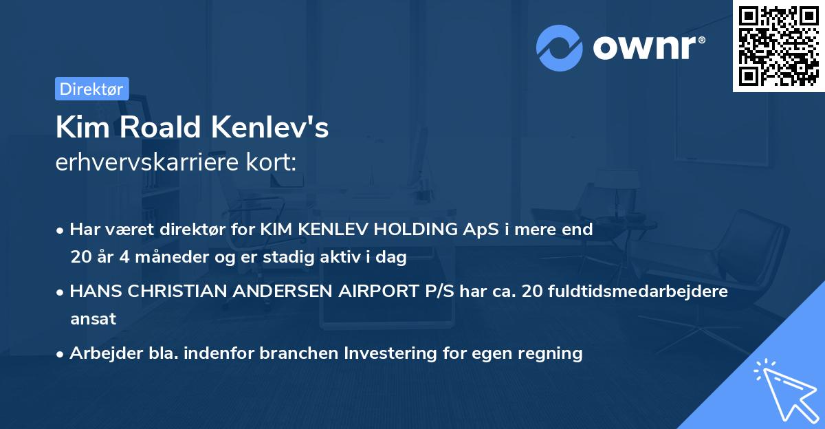 Kim Roald Kenlev's erhvervskarriere kort
