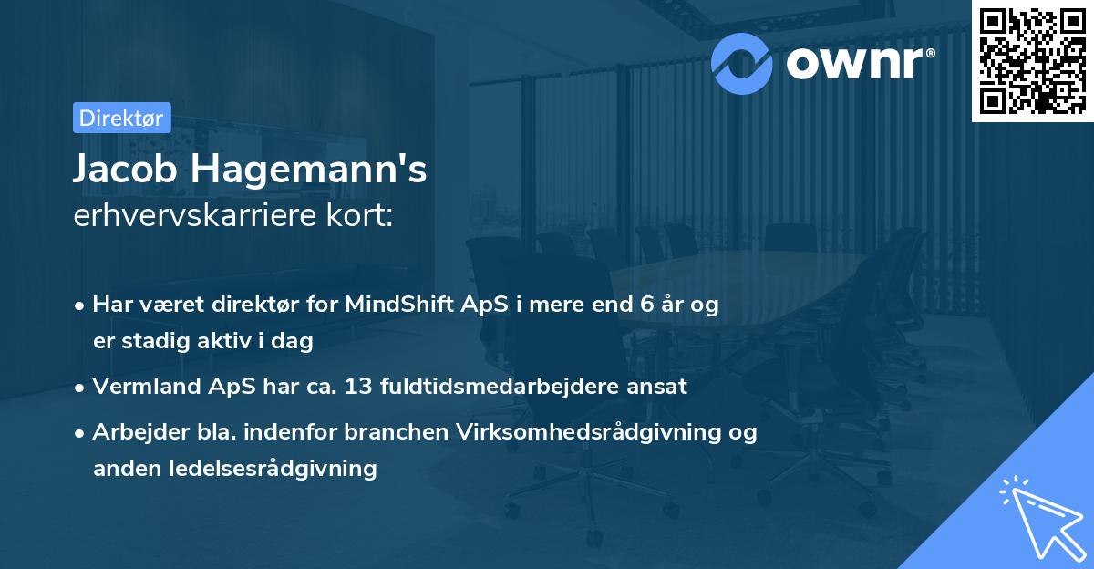 Jacob Hagemann's erhvervskarriere kort