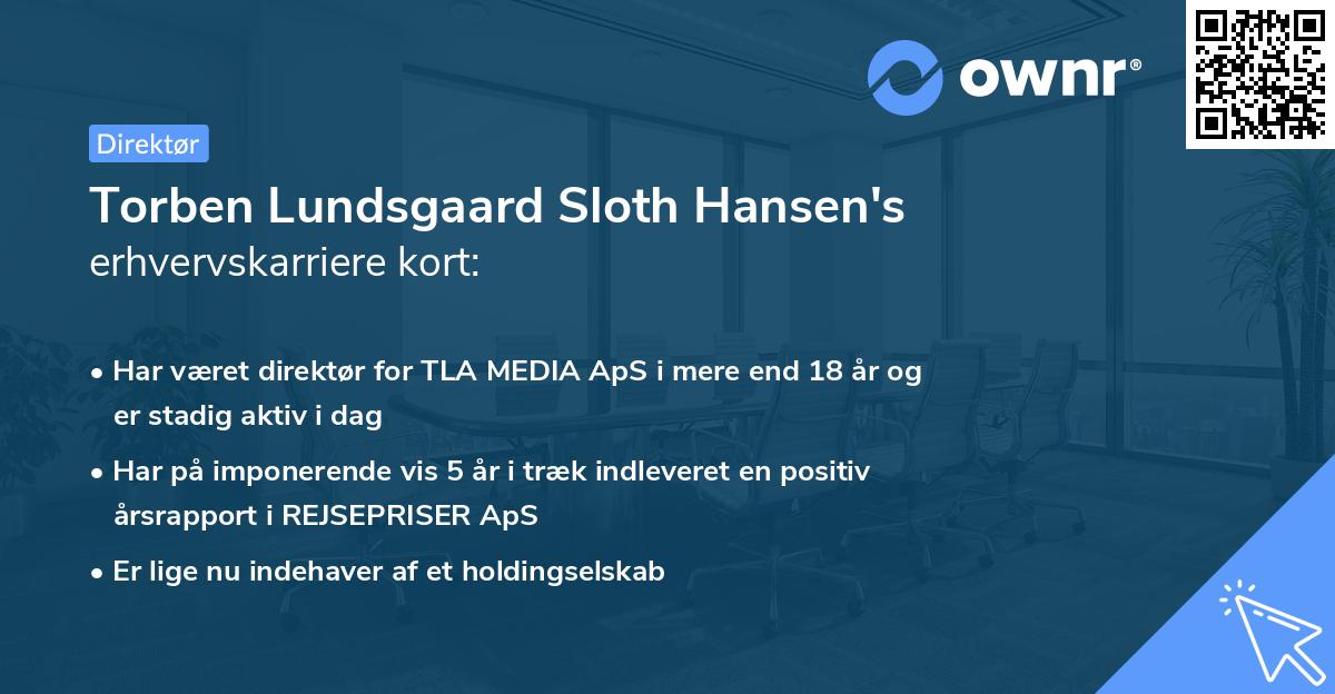 Torben Lundsgaard Sloth Hansen's erhvervskarriere kort