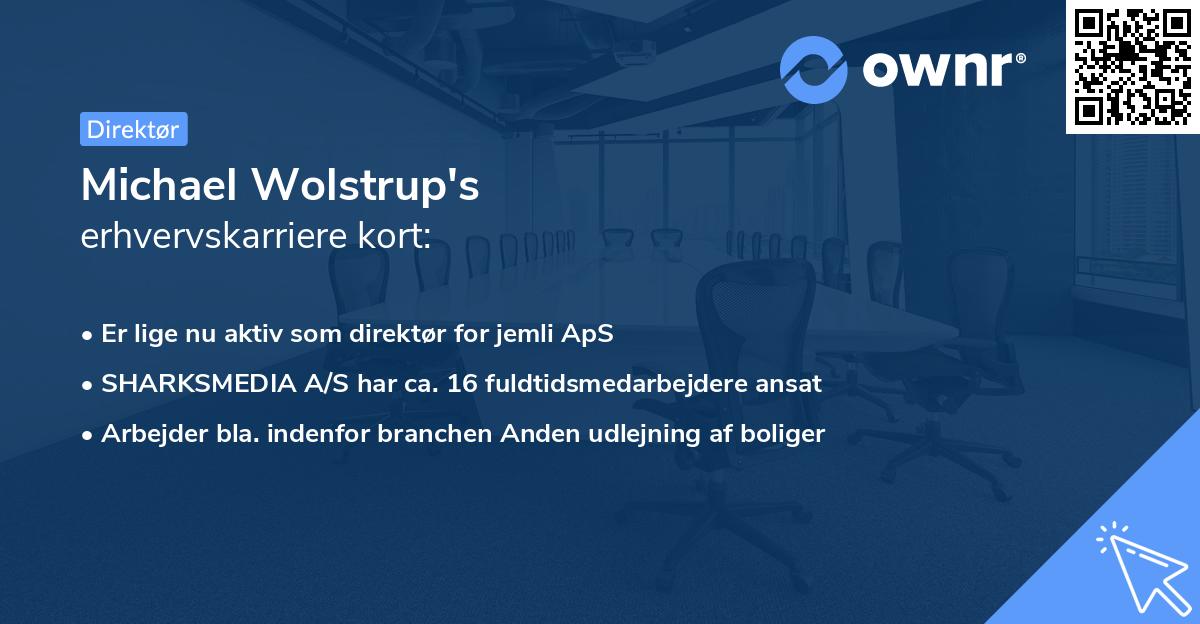 Michael Wolstrup's erhvervskarriere kort