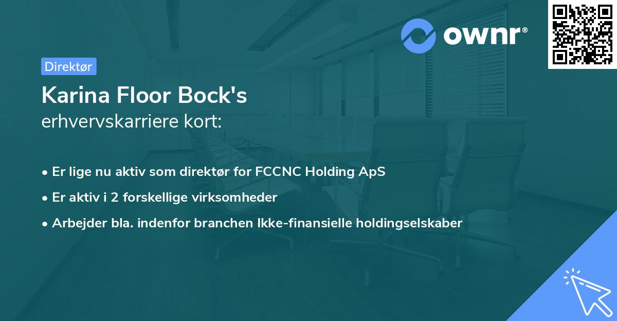 Karina Floor Bock's erhvervskarriere kort