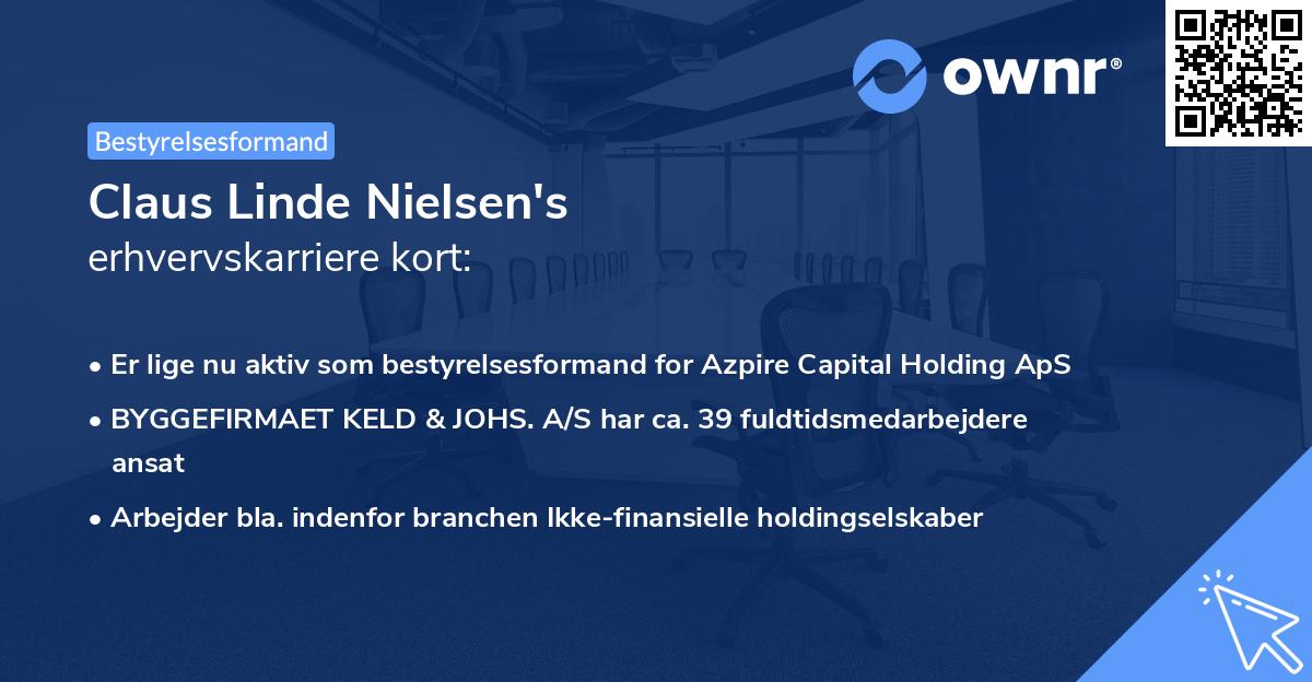 Claus Linde Nielsen's erhvervskarriere kort