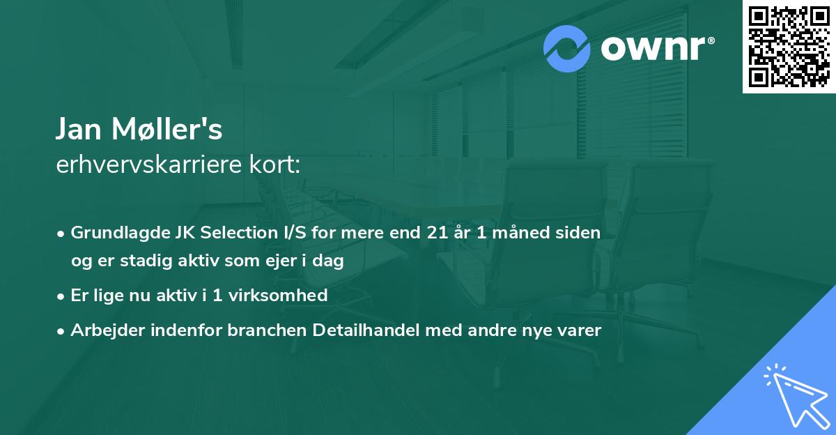 Jan Møller's erhvervskarriere kort