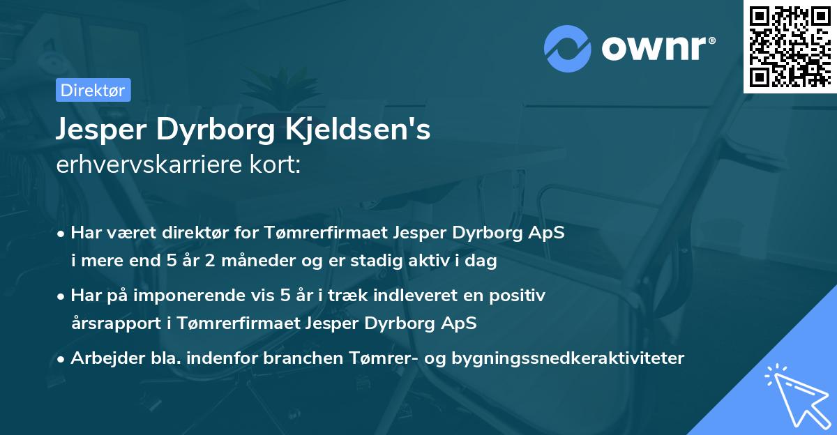 Jesper Dyrborg Kjeldsen's erhvervskarriere kort