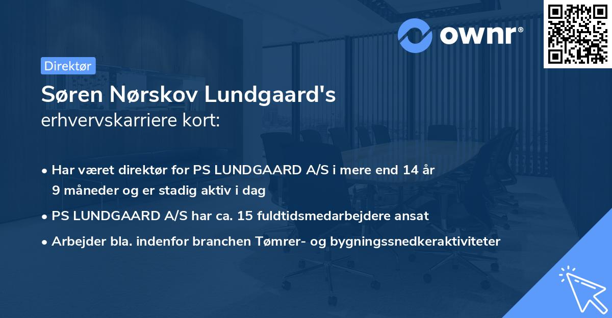 Søren Nørskov Lundgaard's erhvervskarriere kort