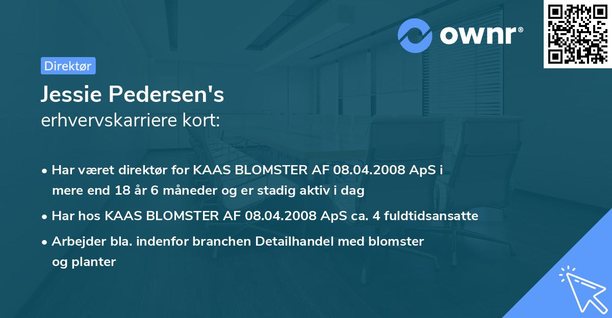 Jessie Pedersen's erhvervskarriere kort