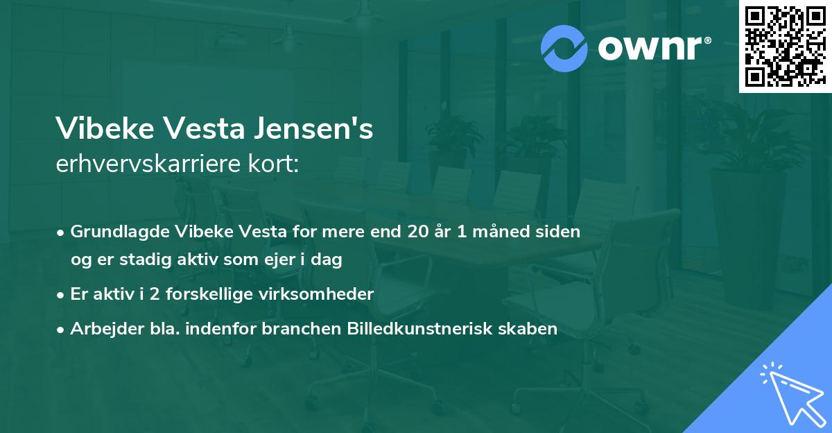 Vibeke Vesta Jensen's erhvervskarriere kort