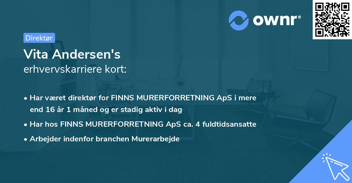 Vita Andersen's erhvervskarriere kort