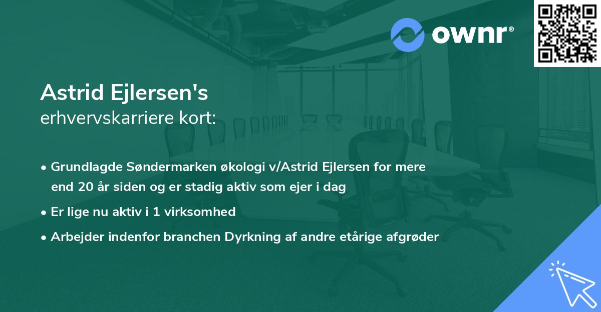 Astrid Ejlersen's erhvervskarriere kort