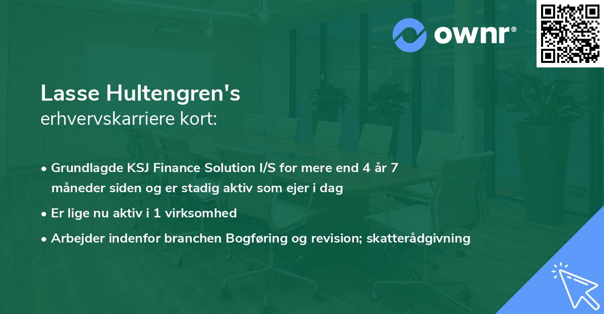Lasse Hultengren's erhvervskarriere kort