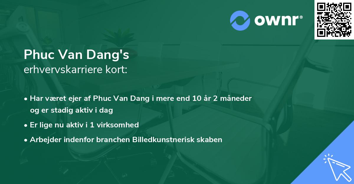 Phuc Van Dang's erhvervskarriere kort