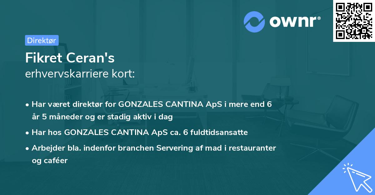 Fikret Ceran's erhvervskarriere kort