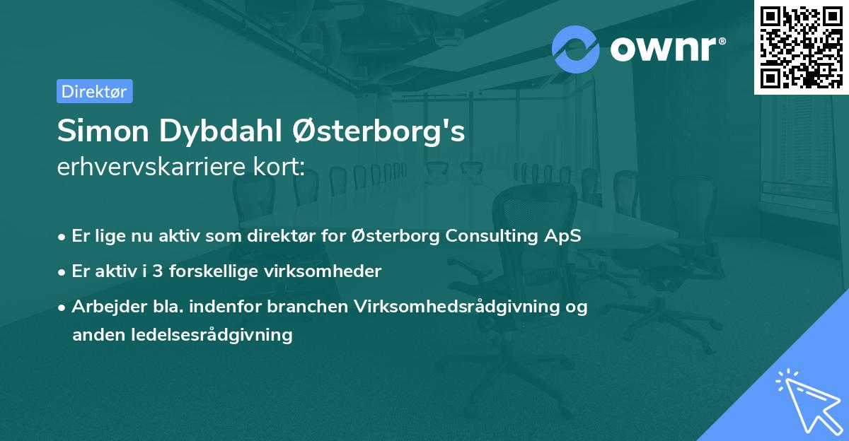 Simon Dybdahl Østerborg's erhvervskarriere kort