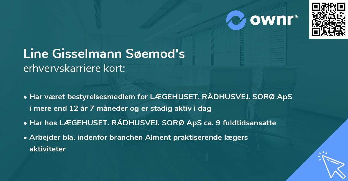 Line Gisselmann Søemod's erhvervskarriere kort