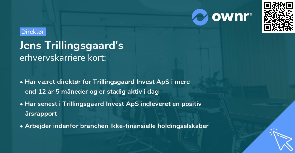Jens Trillingsgaard's erhvervskarriere kort