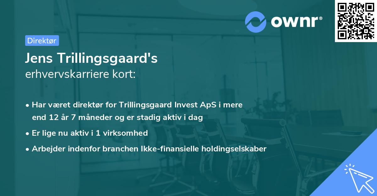 Jens Trillingsgaard's erhvervskarriere kort