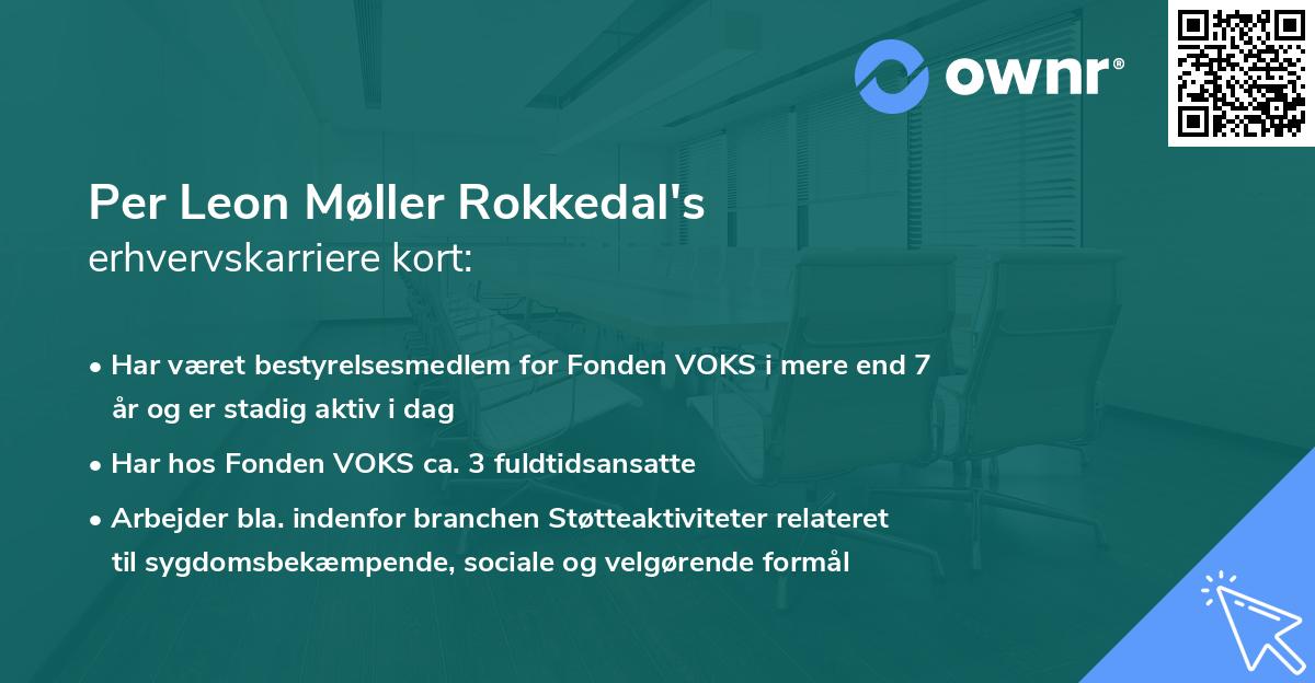 Per Leon Møller Rokkedal's erhvervskarriere kort