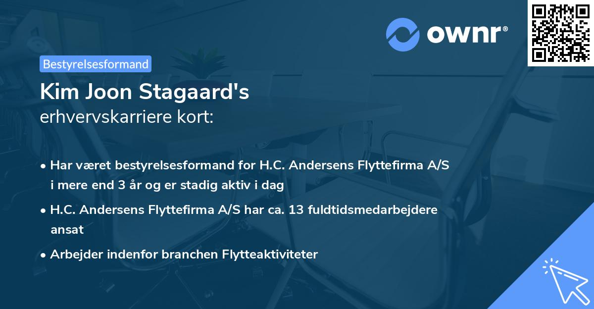 Kim Joon Stagaard's erhvervskarriere kort