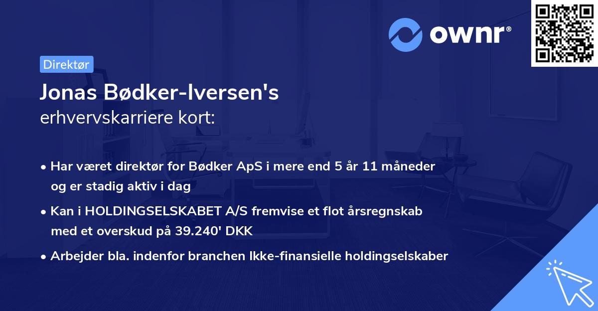Jonas Bødker-Iversen's erhvervskarriere kort
