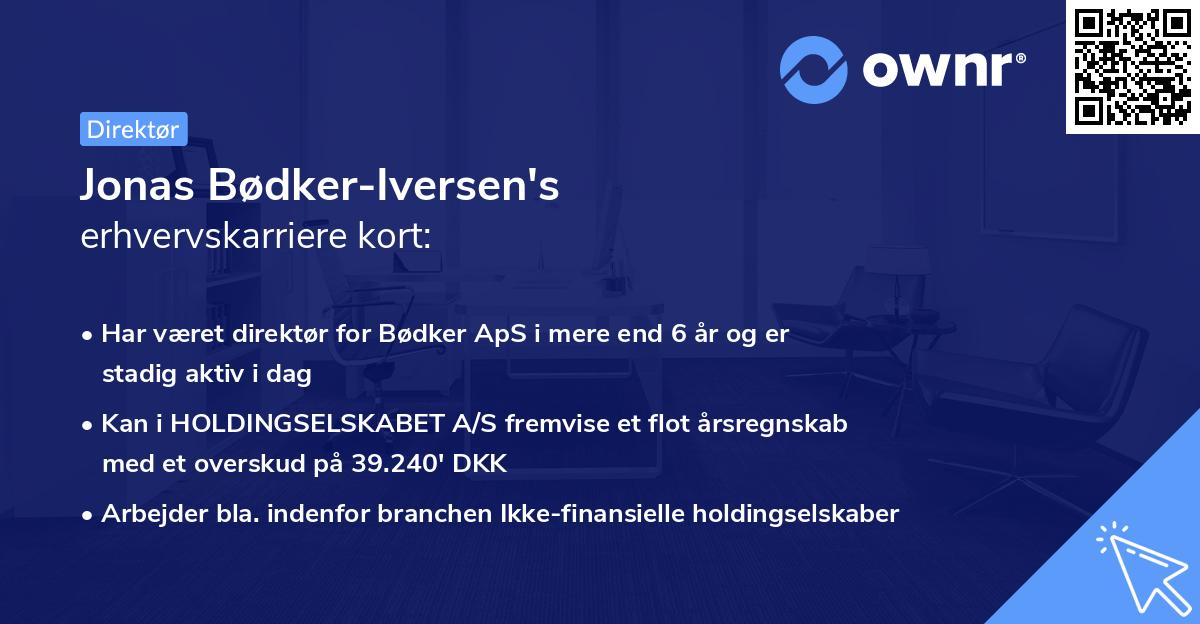 Jonas Bødker-Iversen's erhvervskarriere kort