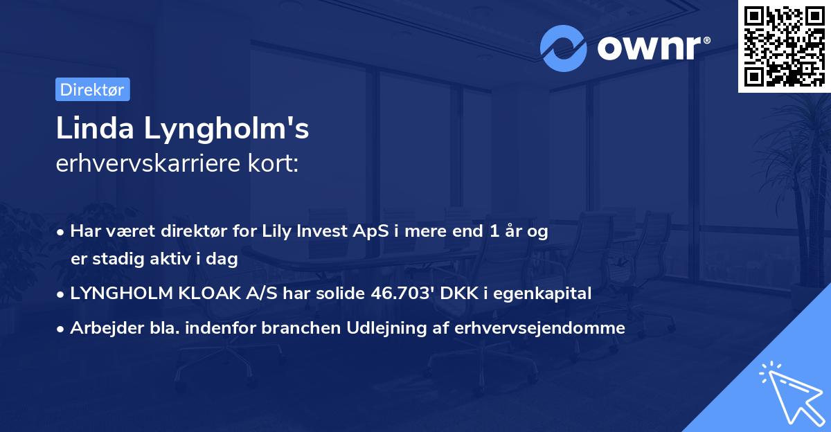 Linda Lyngholm's erhvervskarriere kort
