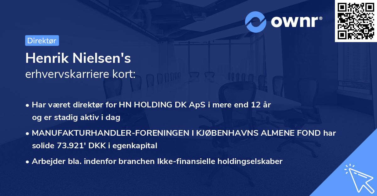 Henrik Nielsen's erhvervskarriere kort