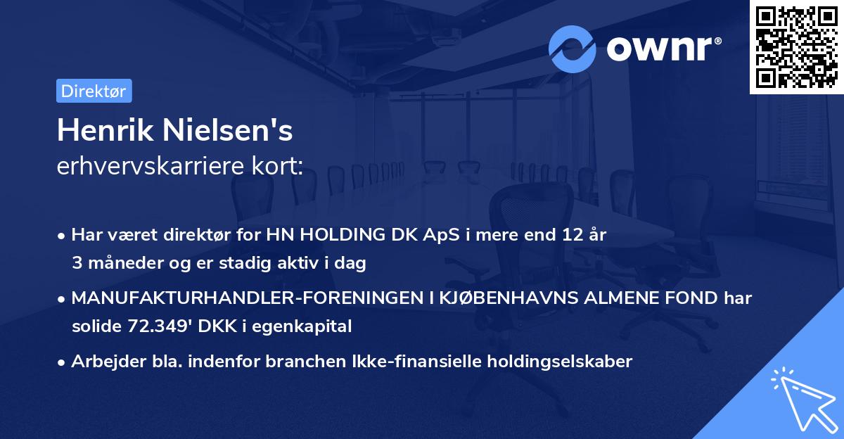 Henrik Nielsen's erhvervskarriere kort