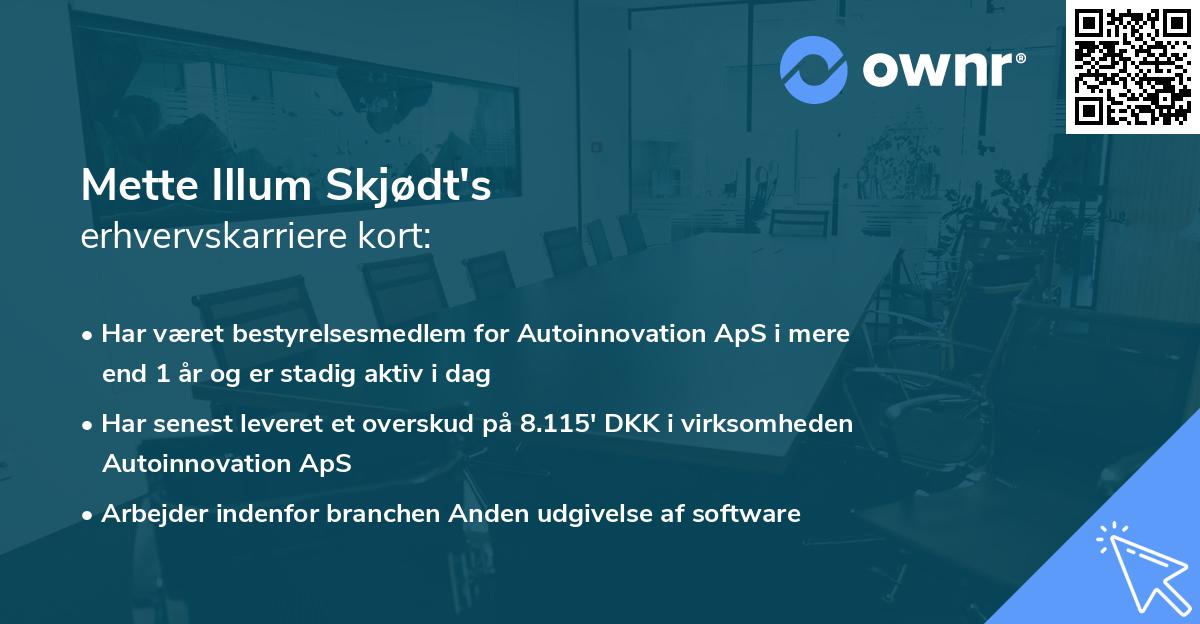 Mette Illum Skjødt's erhvervskarriere kort