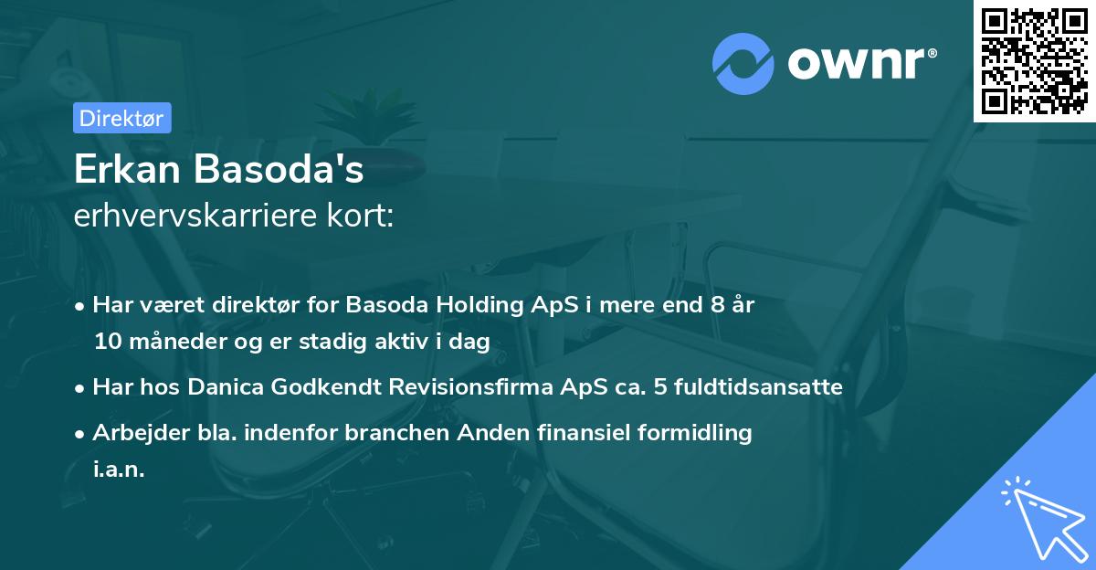 Erkan Basoda's erhvervskarriere kort