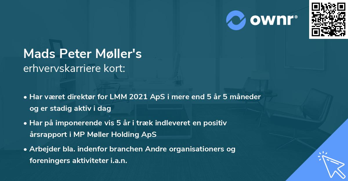 Mads Peter Møller's erhvervskarriere kort