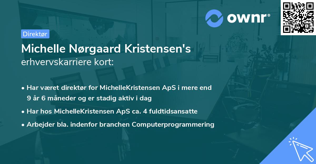 Michelle Nørgaard Kristensen's erhvervskarriere kort