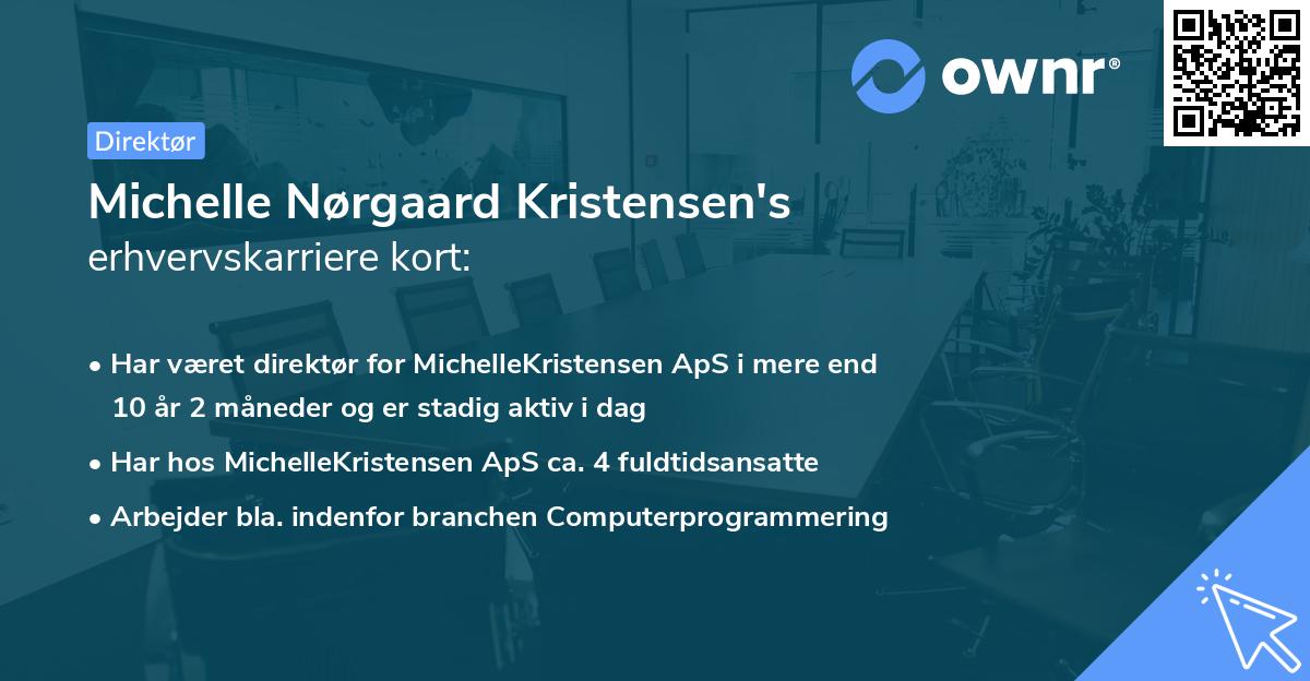 Michelle Nørgaard Kristensen's erhvervskarriere kort