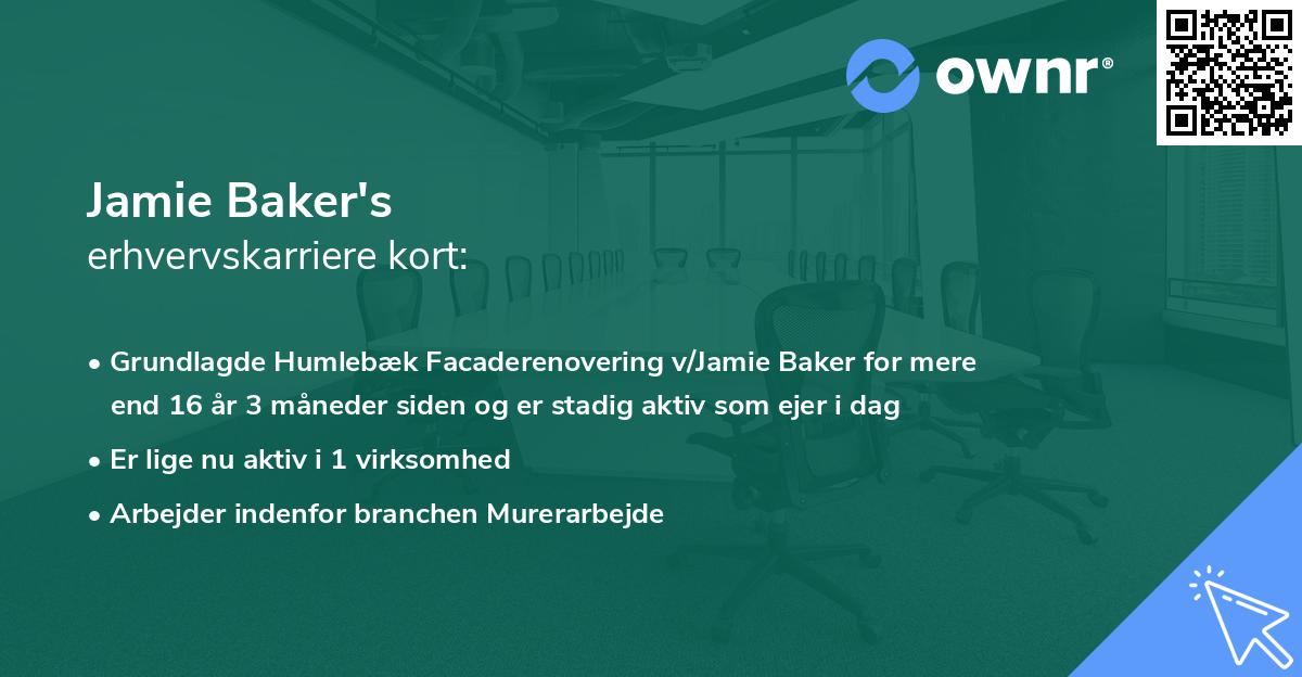 Jamie Baker's erhvervskarriere kort