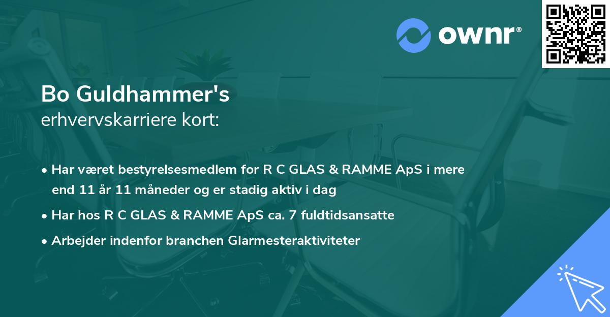 Bo Guldhammer's erhvervskarriere kort