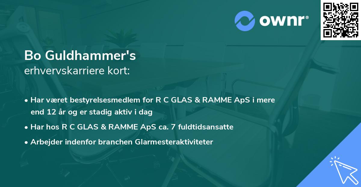 Bo Guldhammer's erhvervskarriere kort