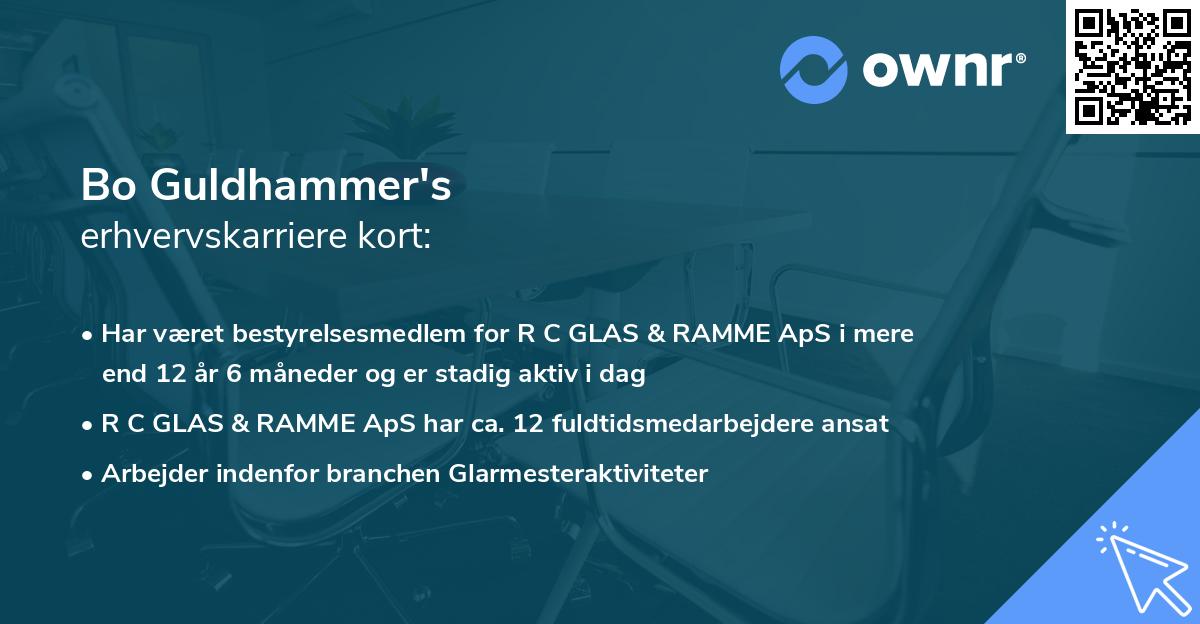 Bo Guldhammer's erhvervskarriere kort