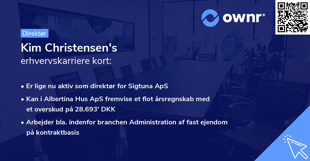 Kim Christensen's erhvervskarriere kort