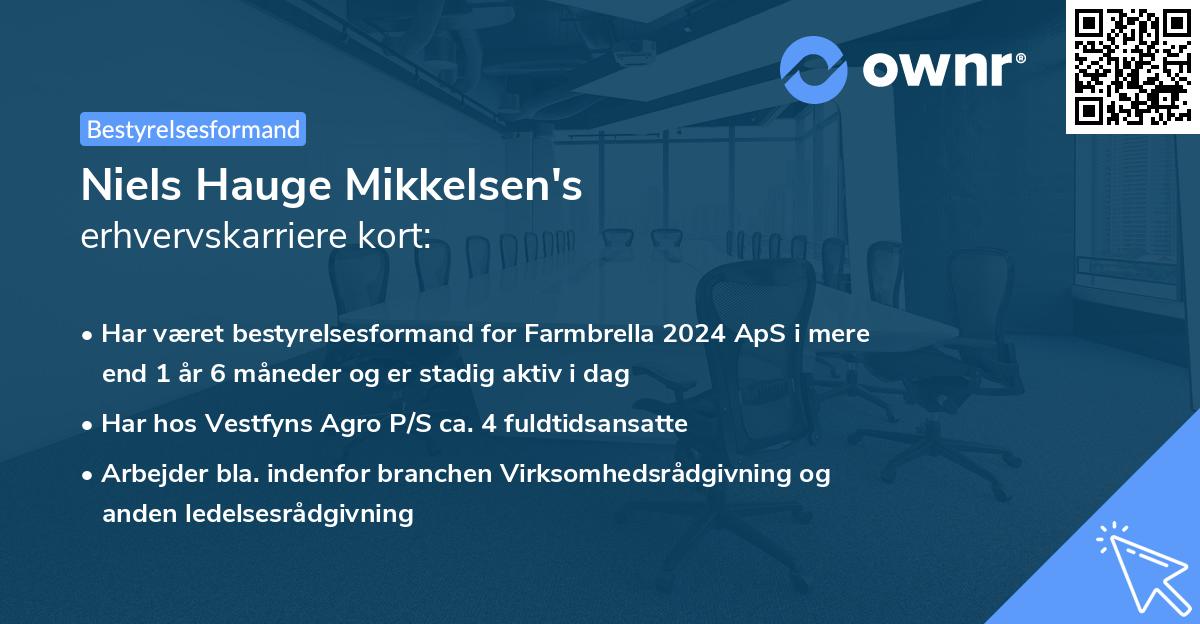 Niels Hauge Mikkelsen's erhvervskarriere kort
