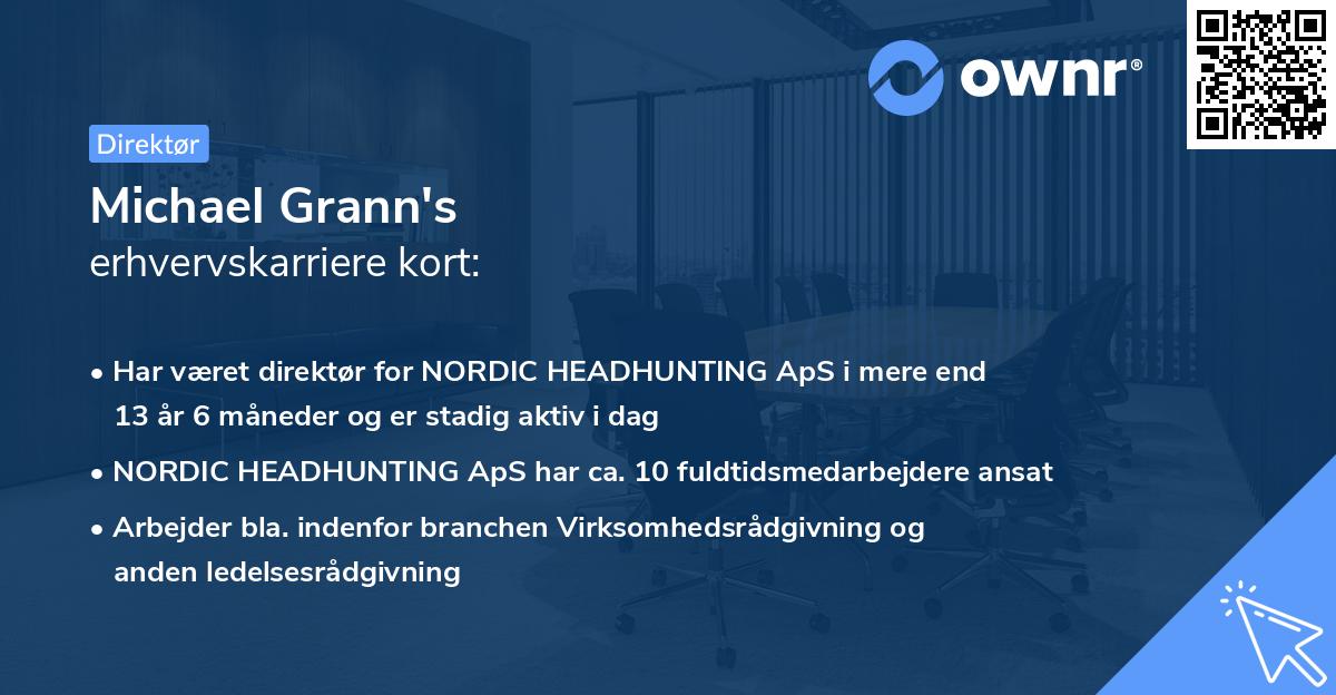 Michael Grann's erhvervskarriere kort